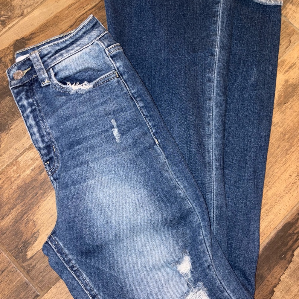Stylish Flying Monkey Distressed Women Jean Flares
